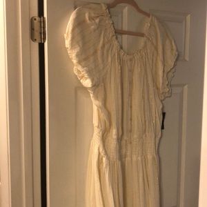 Gold sparkle ruffle dress